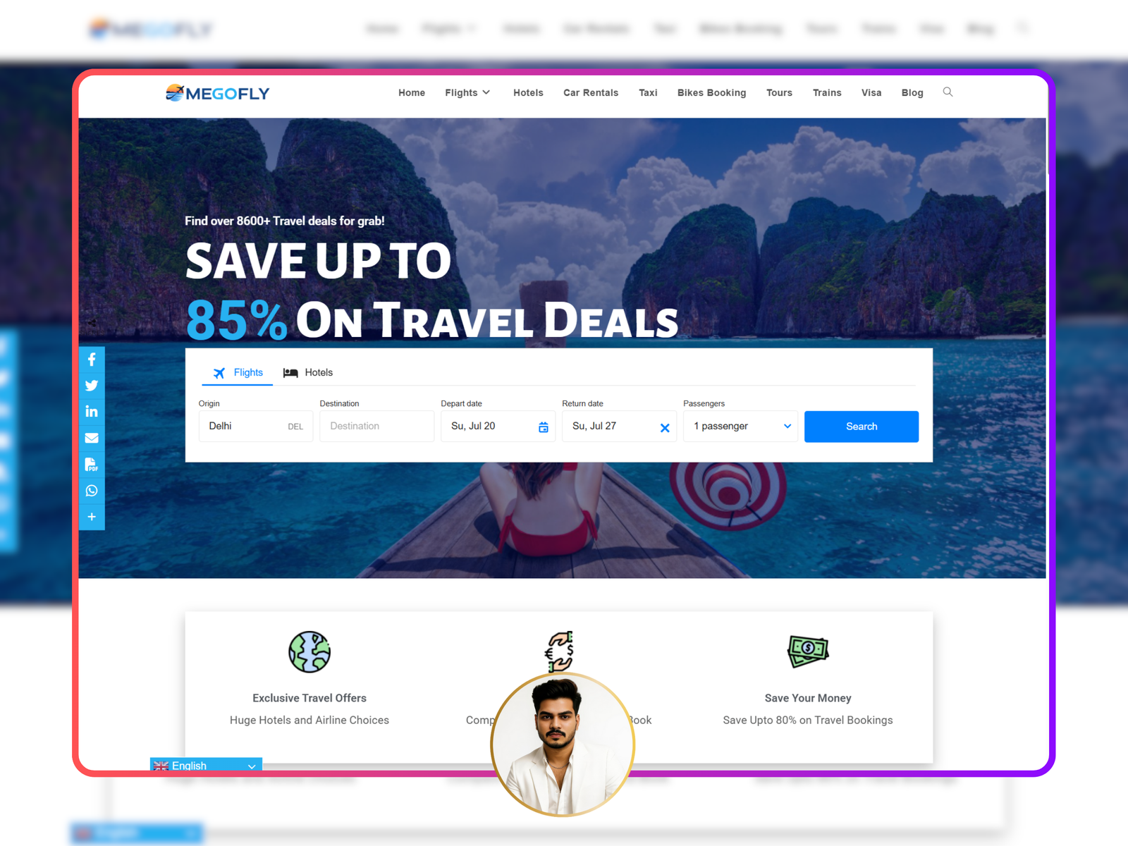 Megofly - Huge Hotels and Airline Choices